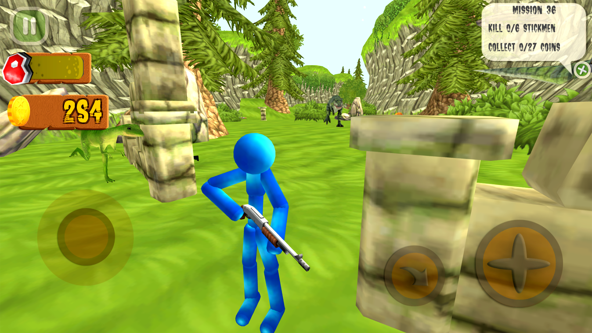 اسکرین شات 5 بازی Stickman Dinosaur Hunter