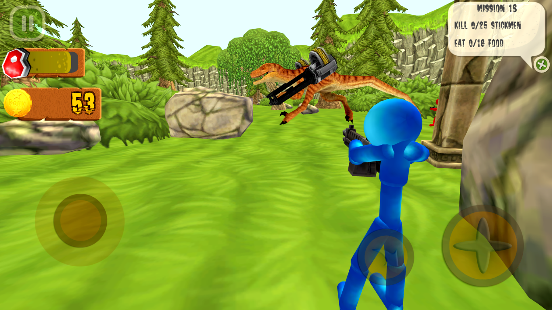 اسکرین شات 4 بازی Stickman Dinosaur Hunter