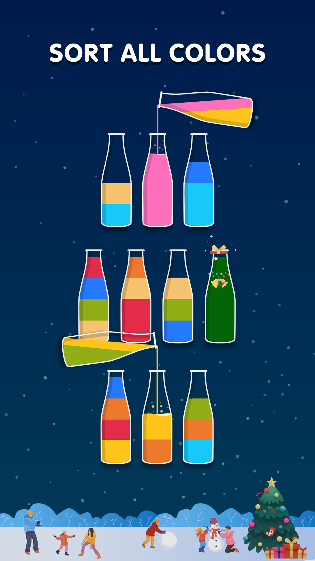 اسکرین شات 4 بازی Water Sorting: Color Games