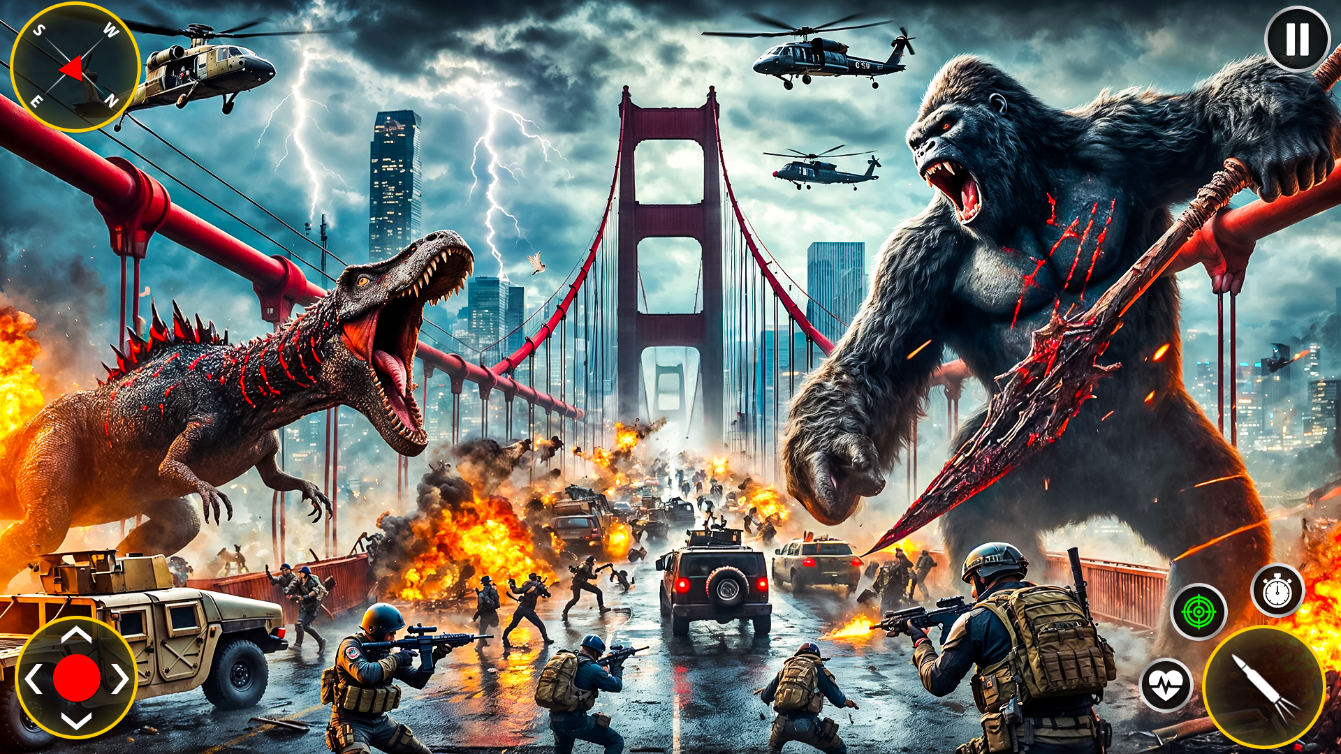 اسکرین شات 3 برنامه King Kong Gorilla City Attack
