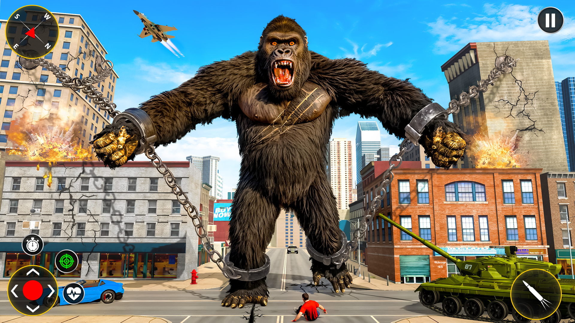 اسکرین شات 4 برنامه King Kong Gorilla City Attack