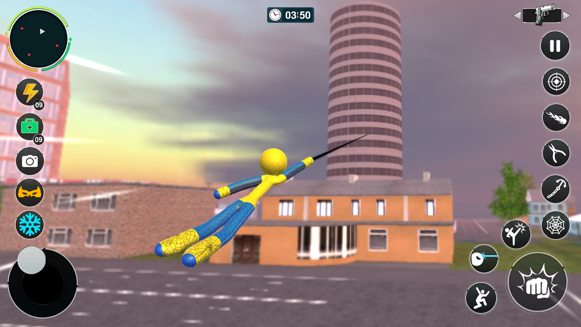 اسکرین شات 1 برنامه Rope Fight Spider Adventure