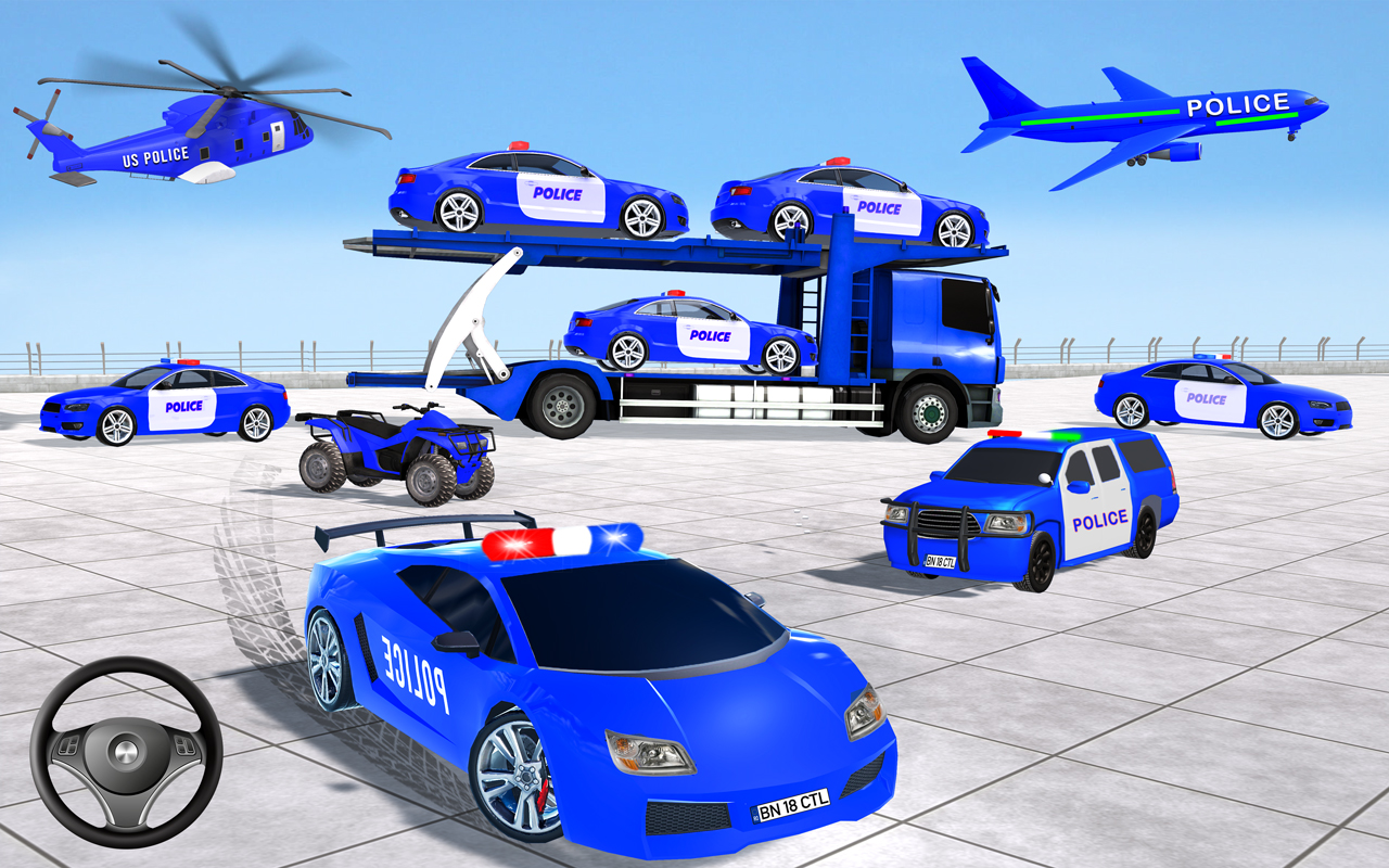اسکرین شات 2 برنامه Police Truck Driving Games