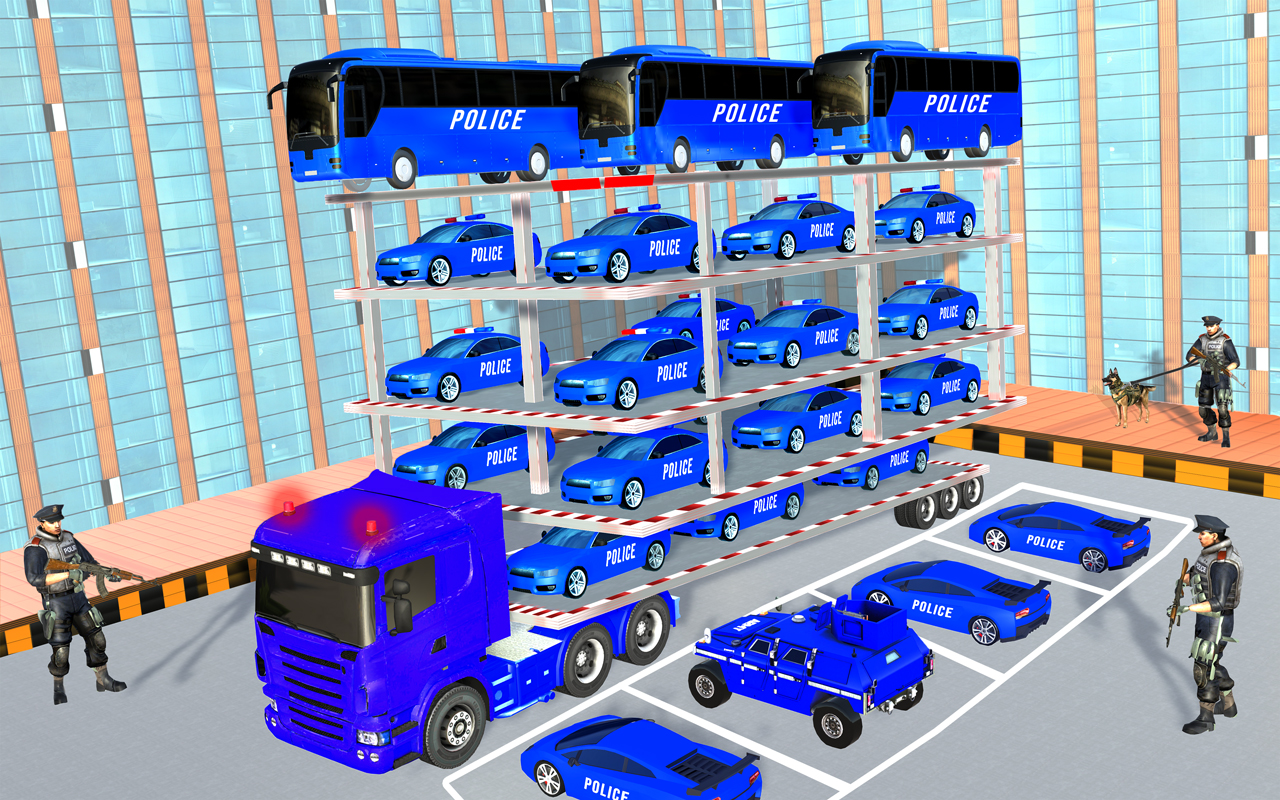 اسکرین شات 3 برنامه Police Truck Driving Games
