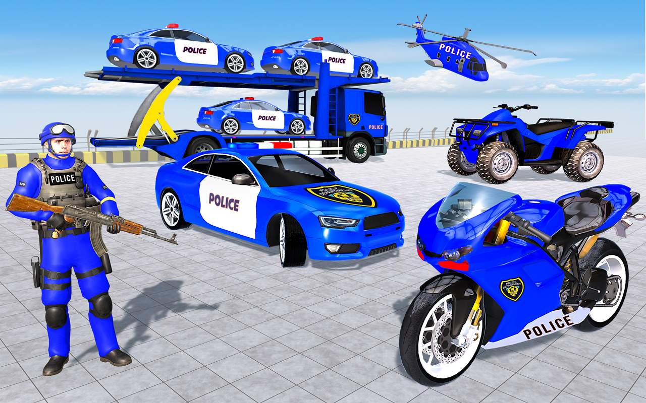 اسکرین شات 5 برنامه Police Truck Driving Games