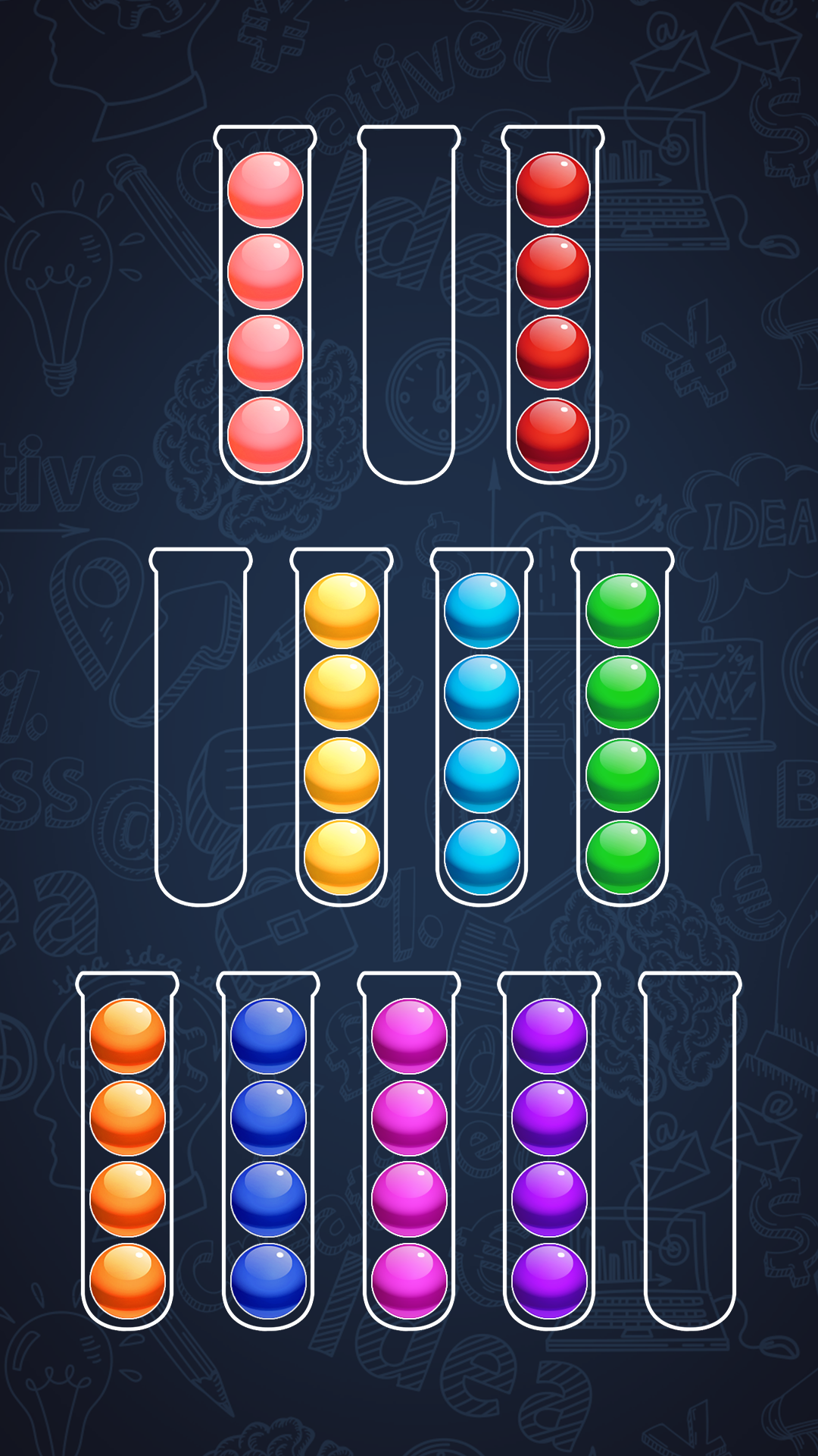 اسکرین شات 4 بازی Ball Sort: Color Sorting Games