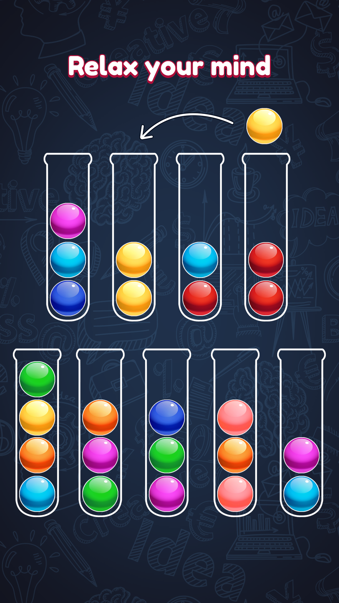 اسکرین شات 2 بازی Ball Sort: Color Sorting Games