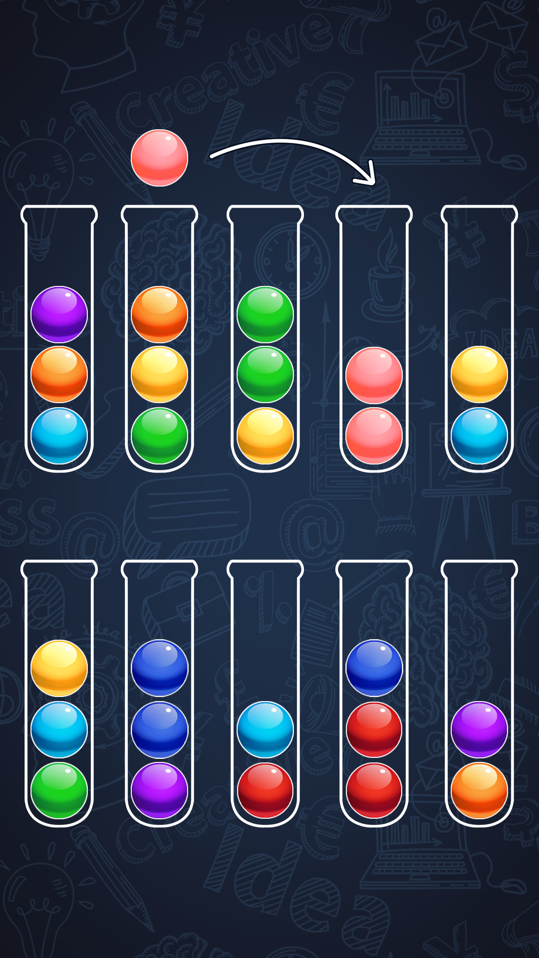 اسکرین شات 5 بازی Ball Sort: Color Sorting Games