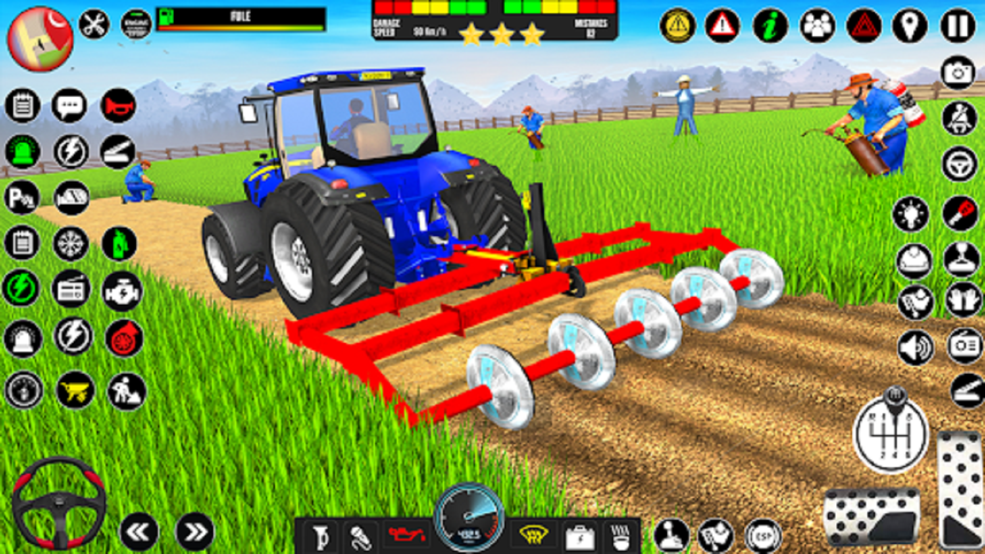 اسکرین شات 3 برنامه Indian Tractor Driving Game 3D