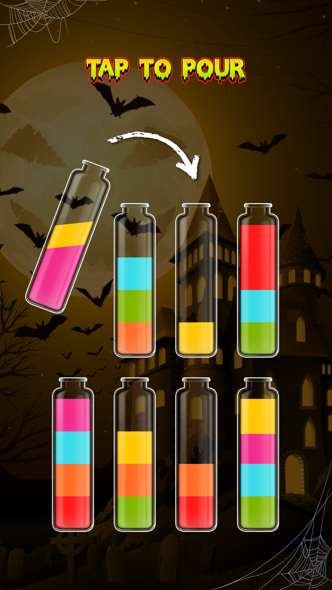 اسکرین شات 2 بازی Water Sort: Color Sorting Game