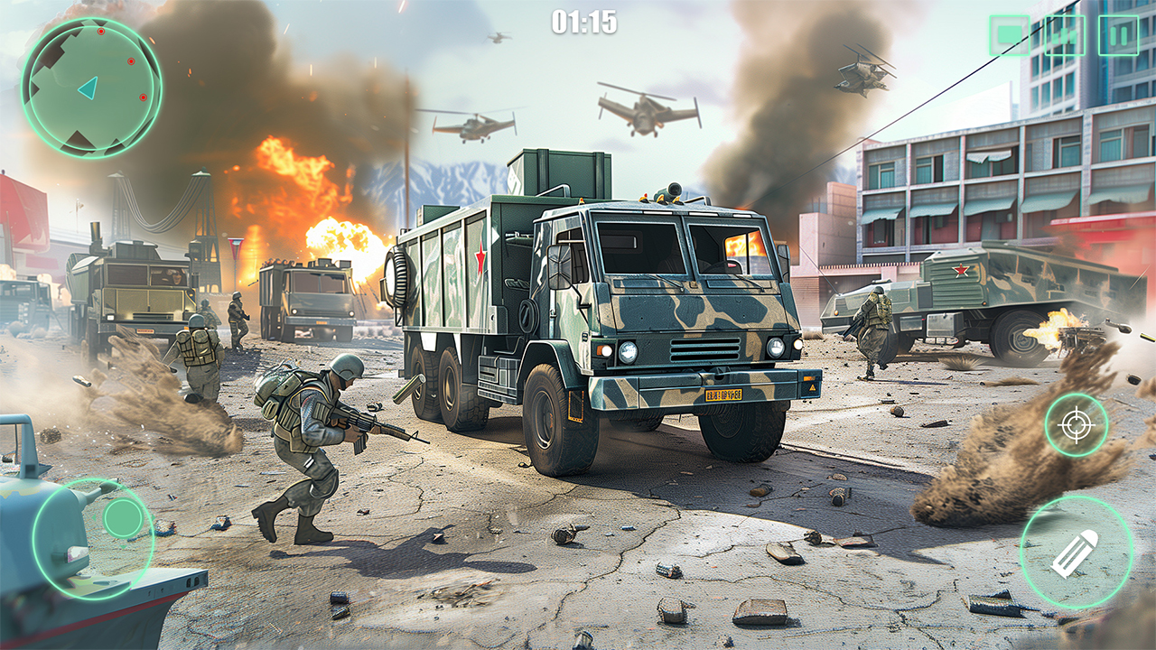 اسکرین شات 3 بازی Army Vehicle Cargo: Truck Game
