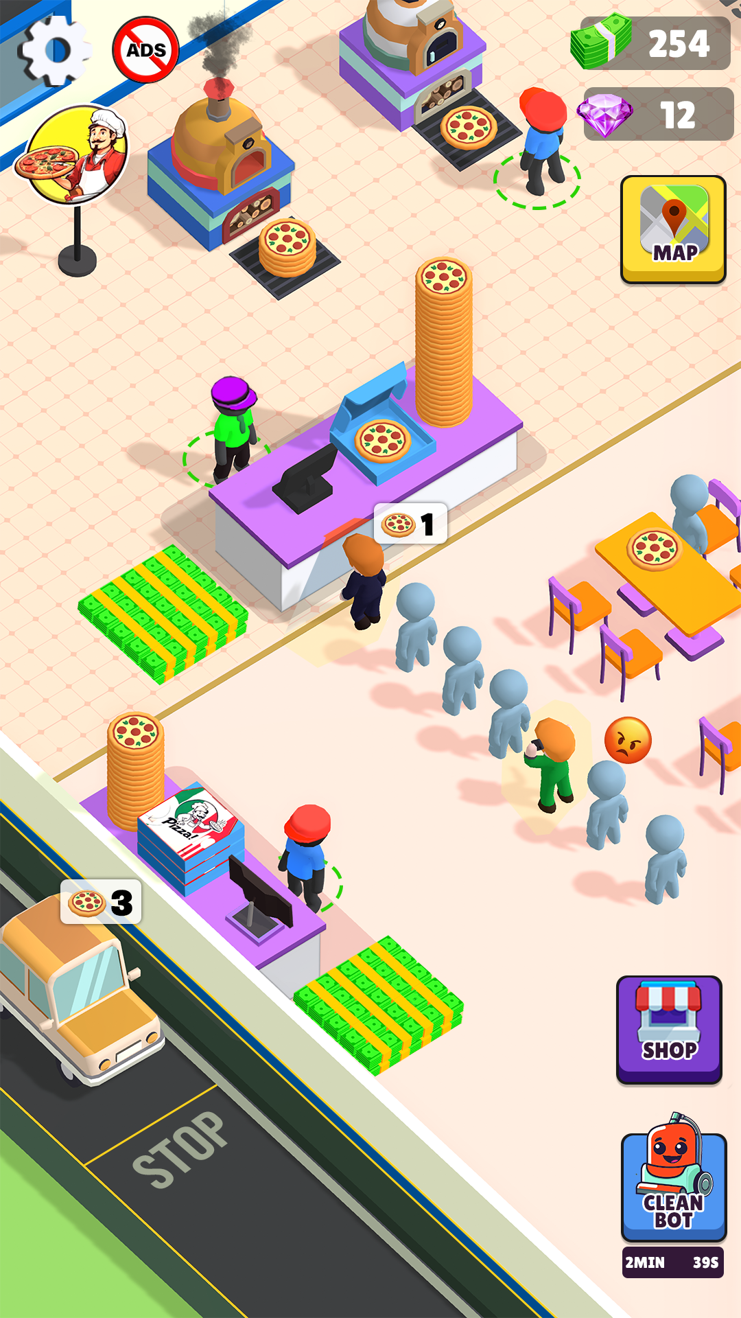 اسکرین شات 1 بازی Idle Pizza Shop - Pizza Game
