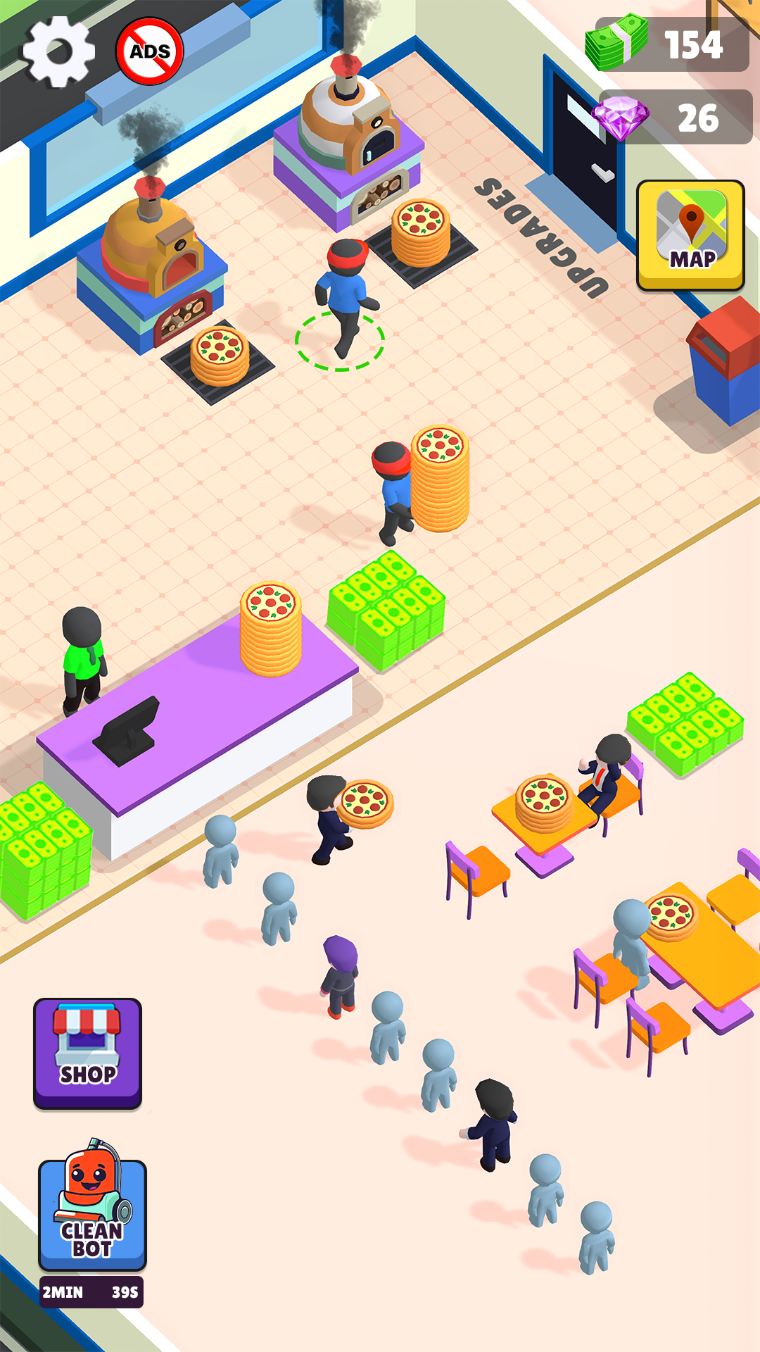 اسکرین شات 2 بازی Idle Pizza Shop - Pizza Game