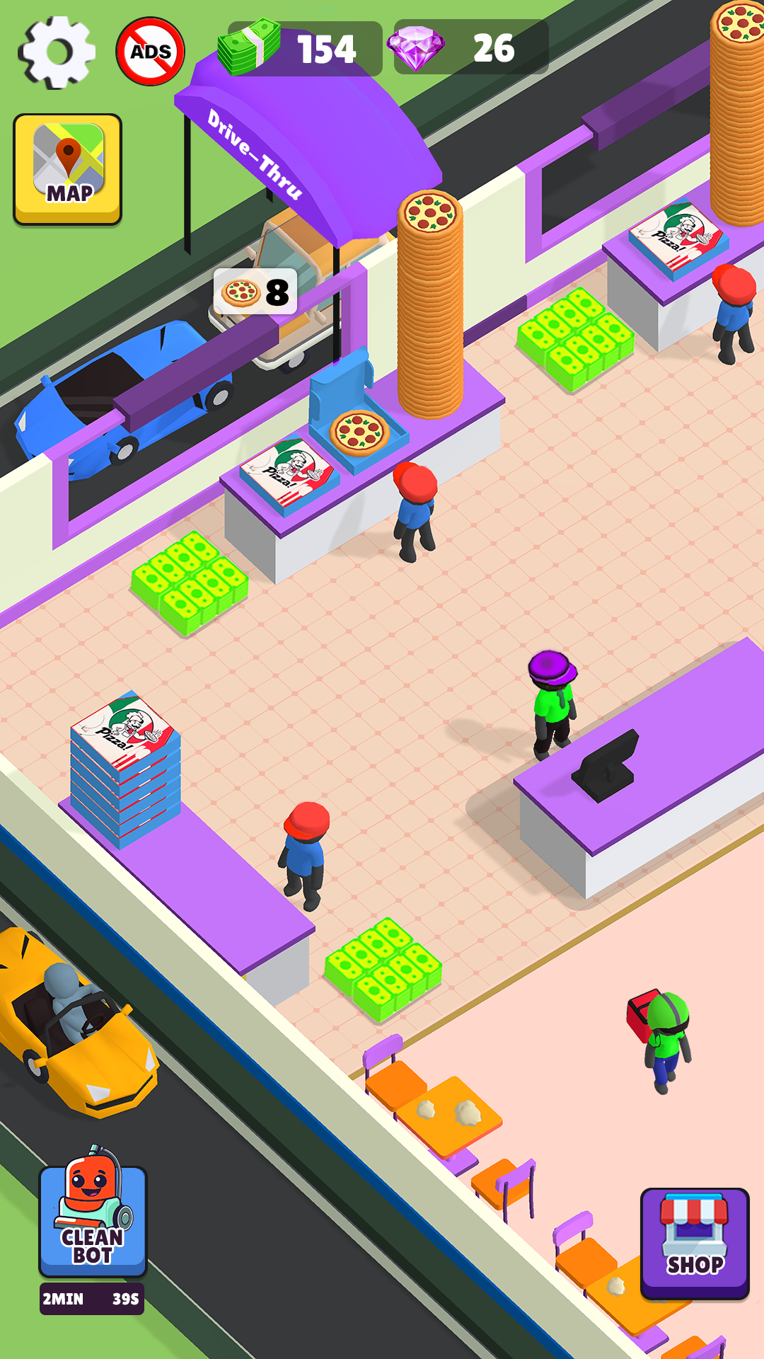 اسکرین شات 3 بازی Idle Pizza Shop Tycoon Game