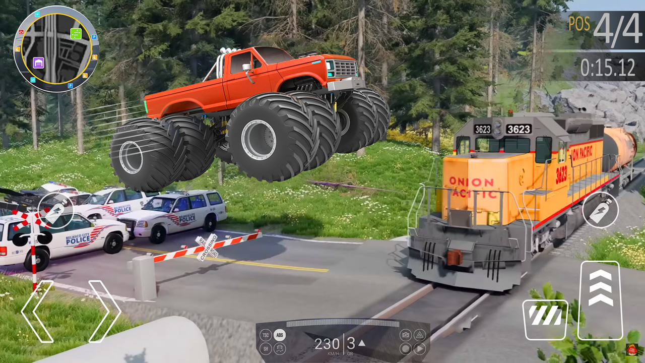 اسکرین شات 4 بازی Monster Truck Stunt Truck Game