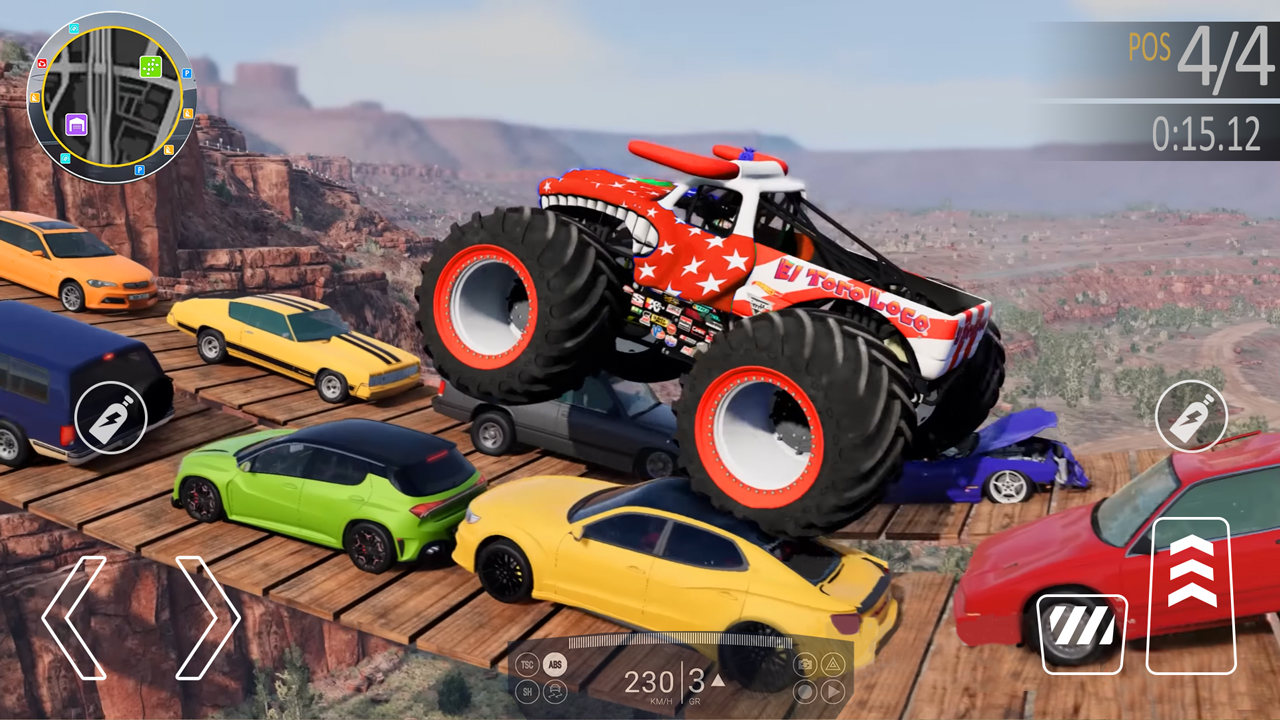 اسکرین شات 3 بازی Monster Truck Stunt Truck Game