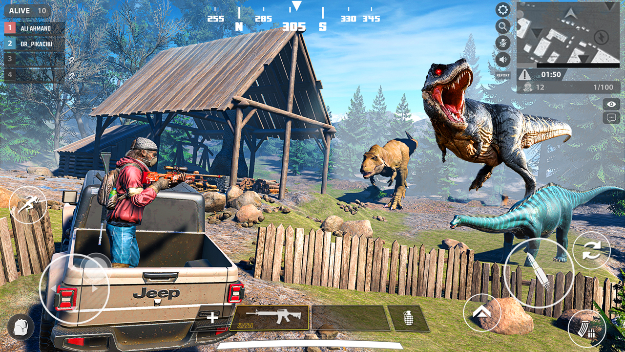 اسکرین شات 2 بازی Dino Hunting: Dinosaur Game 3D