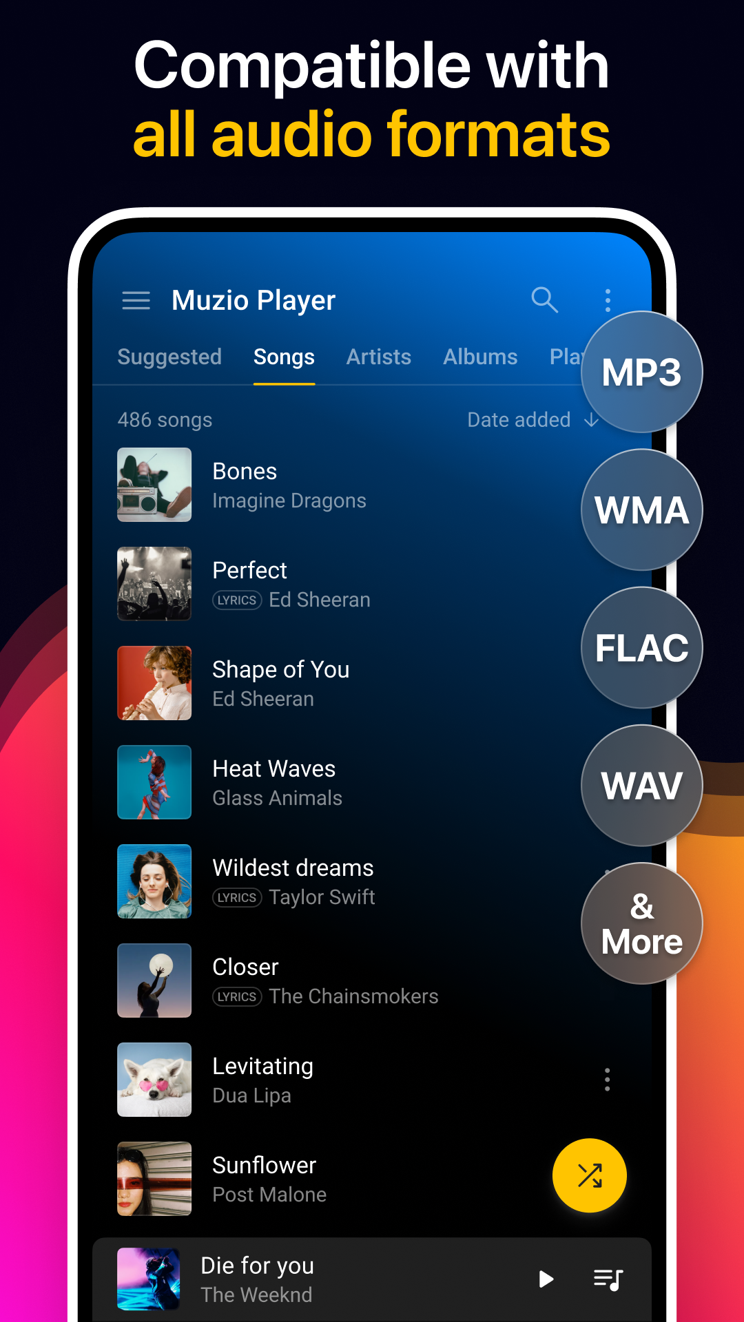 اسکرین شات 2 برنامه Music Player - MP3 Player