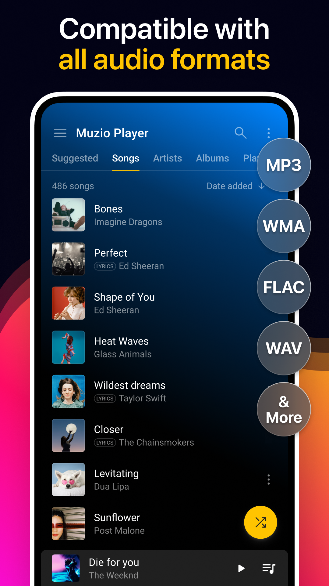 اسکرین شات 2 برنامه Music Player - MP3 Player