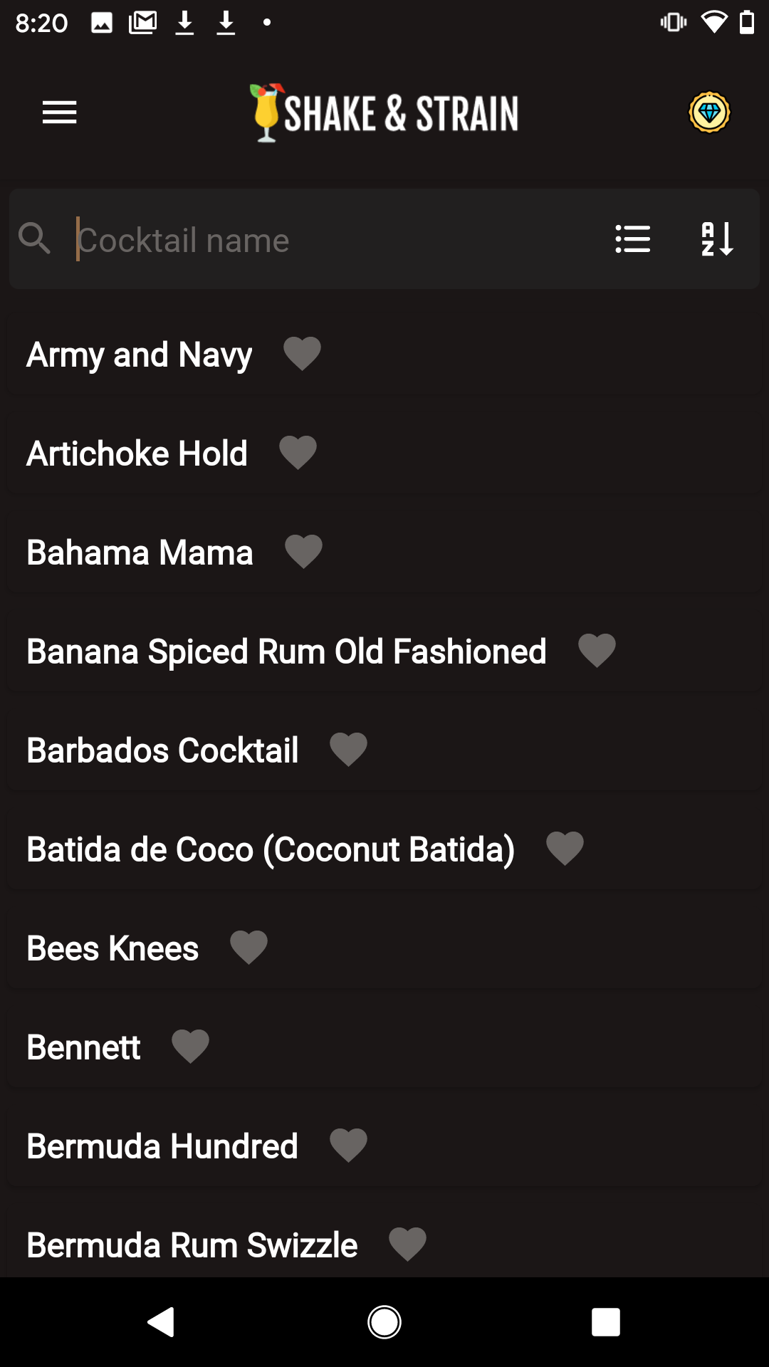 اسکرین شات 4 برنامه Shake and Strain Cocktails