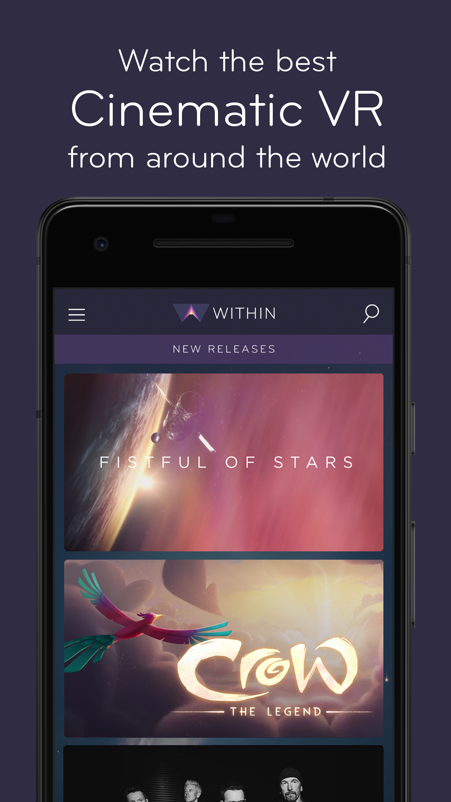 اسکرین شات 1 برنامه Within VR - Cinematic Virtual