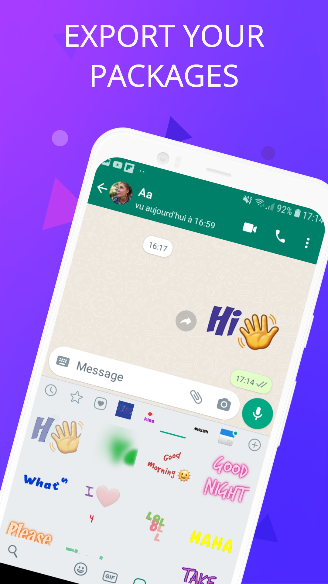 اسکرین شات 7 برنامه Text sticker maker WASticker