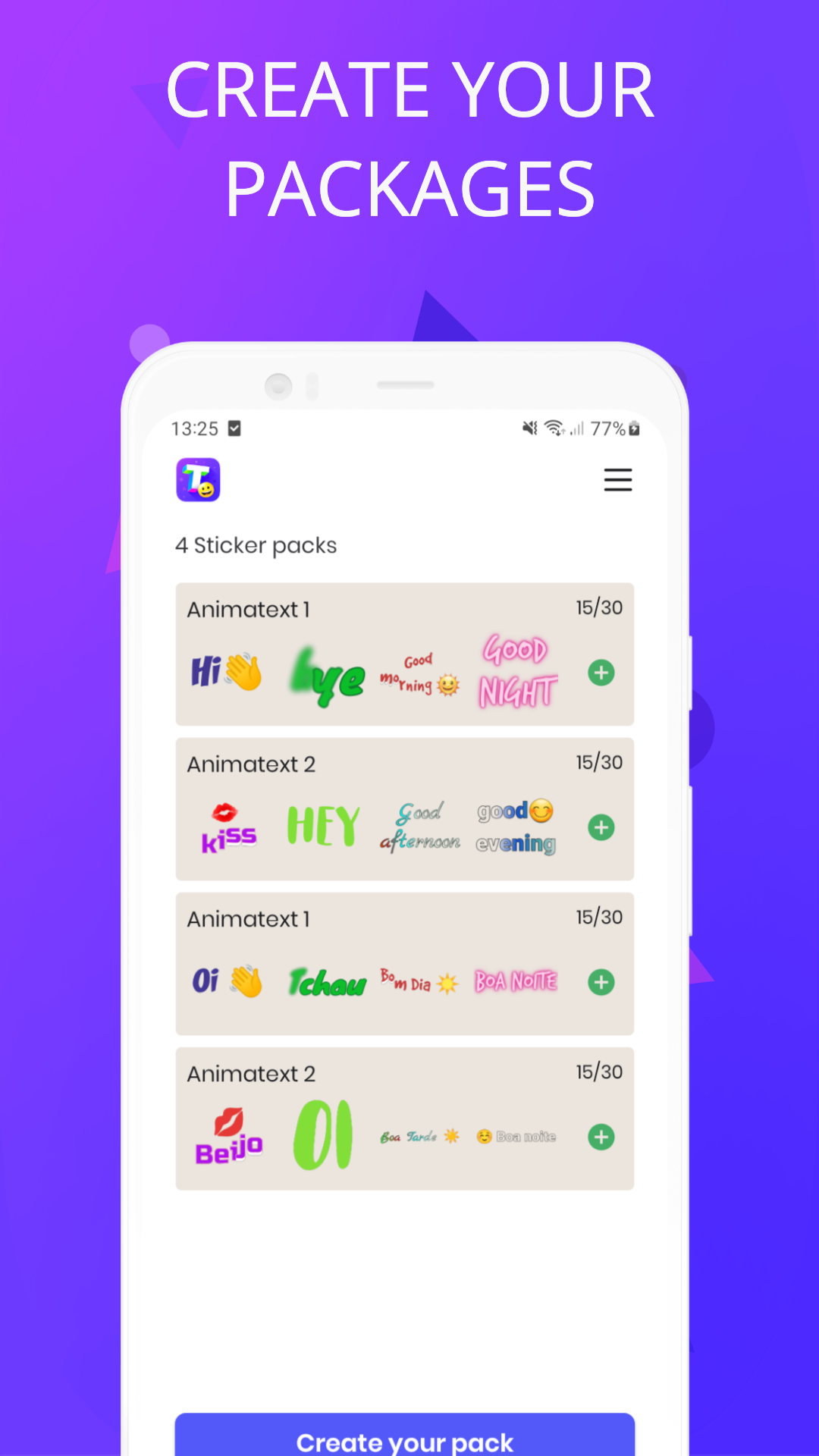 اسکرین شات 6 برنامه Text sticker maker WASticker