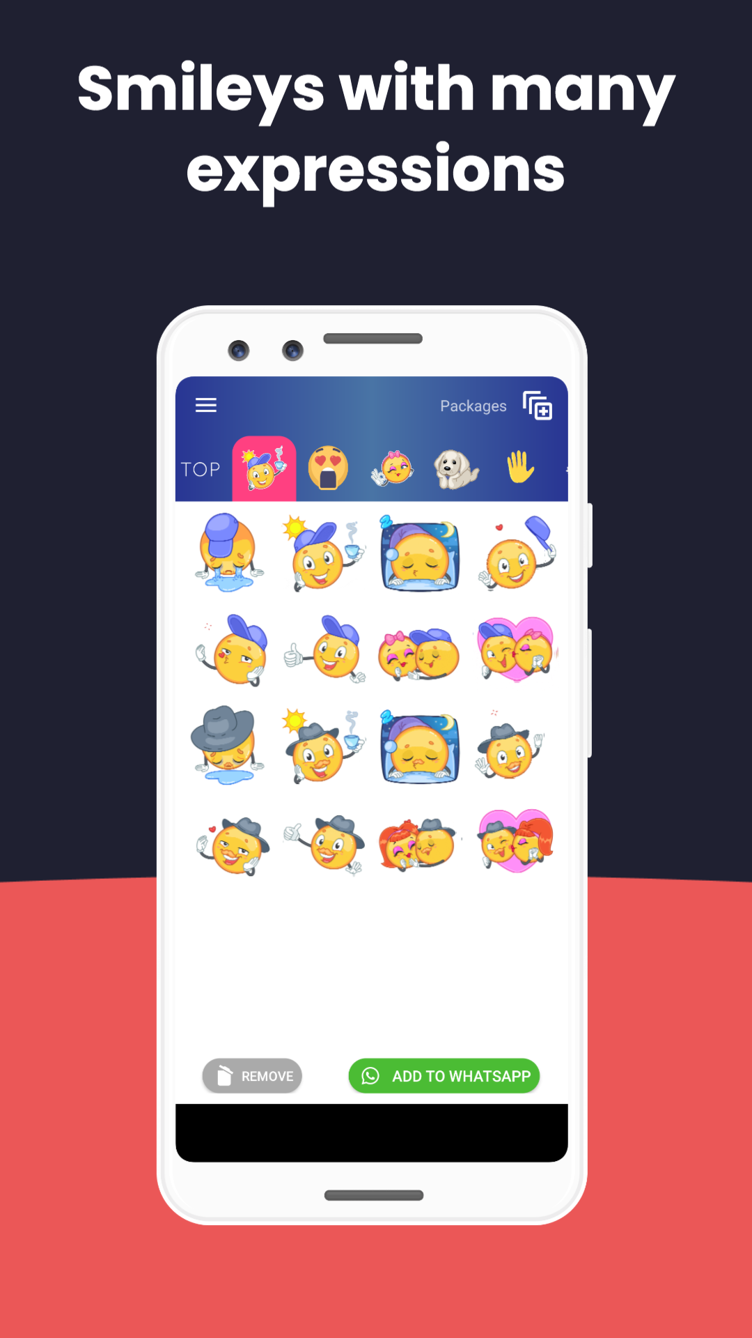 اسکرین شات 4 برنامه GIF stickers for WhatsApp