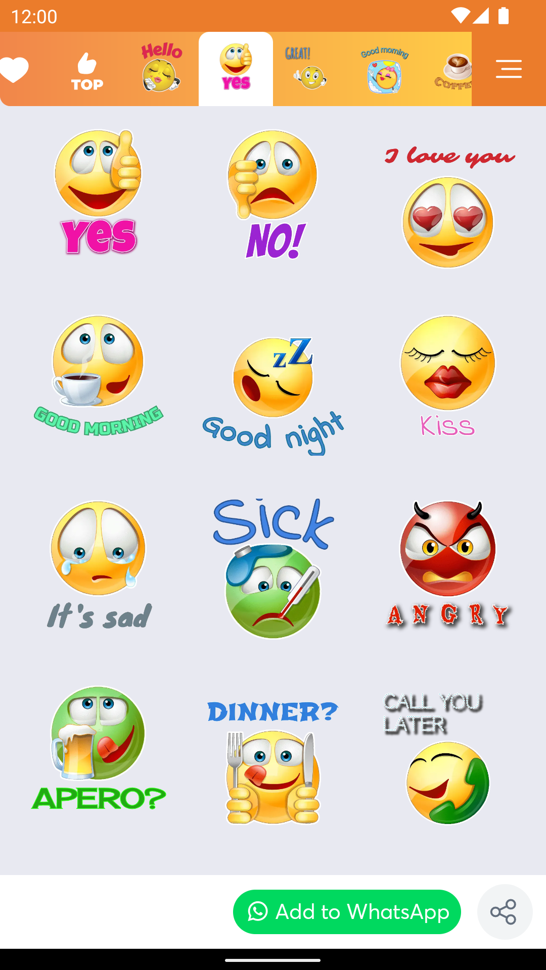 اسکرین شات 8 برنامه Text Smiley stickers WASticker