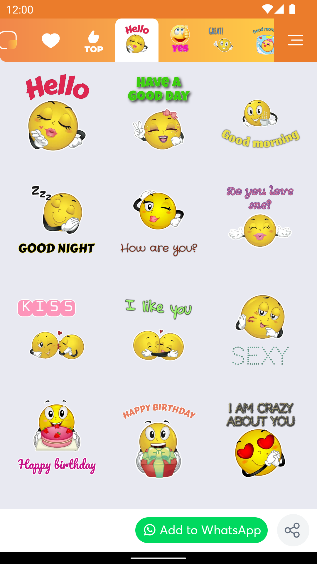 اسکرین شات 5 برنامه Text Smiley stickers WASticker