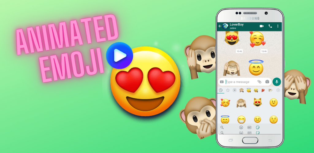اسکرین شات 1 برنامه Animated Emoji - WAStickerApps