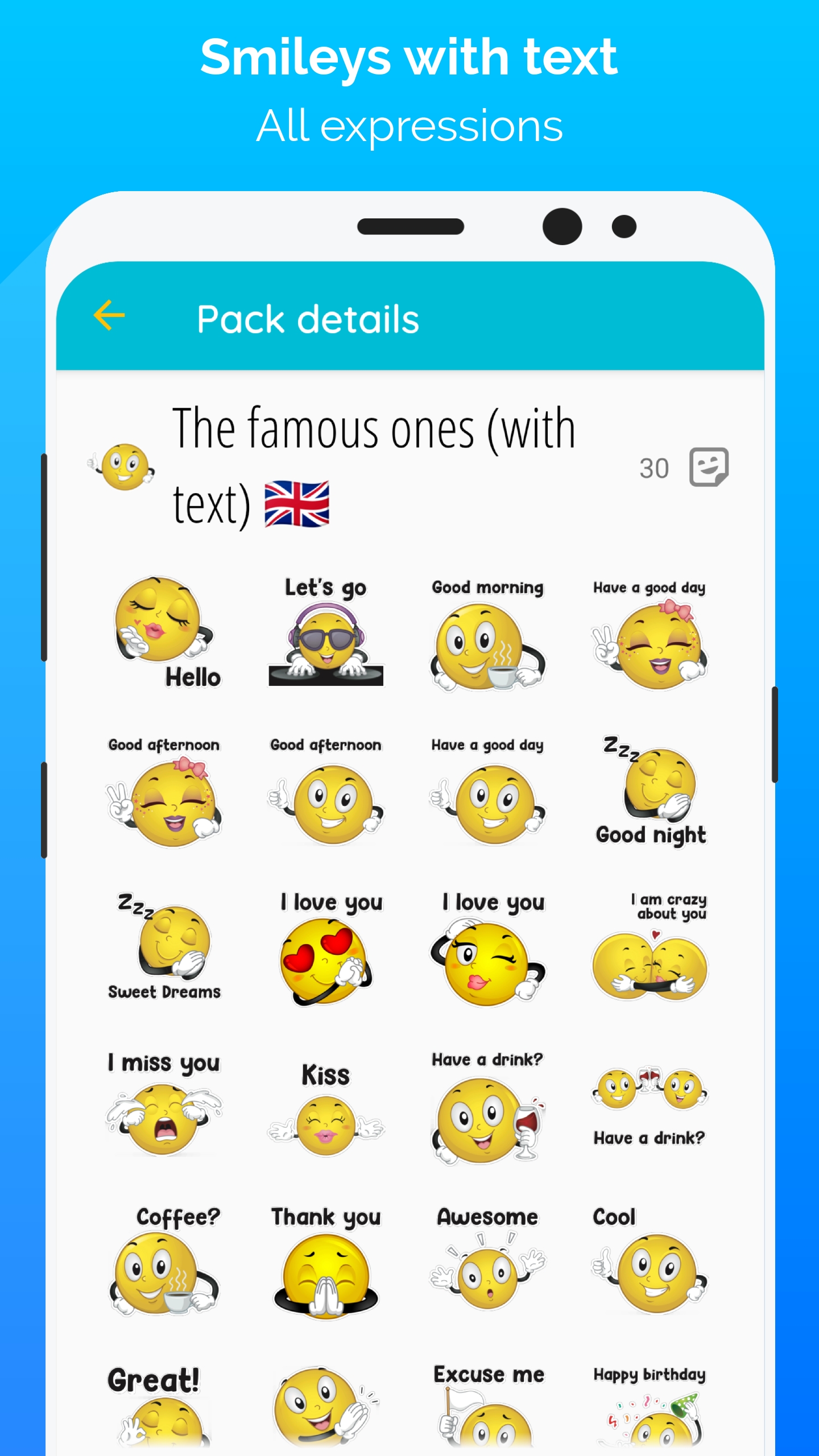 اسکرین شات 4 برنامه WeSmile Smileys (WASticker)