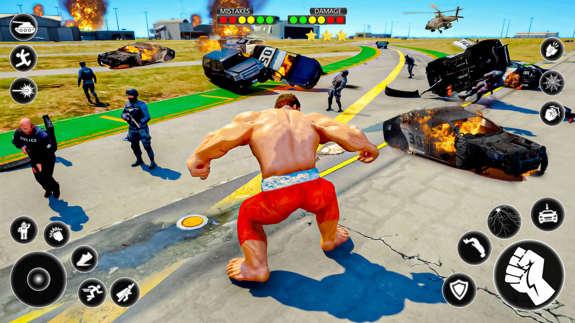 اسکرین شات 1 برنامه Grand Monster Rope hero Game