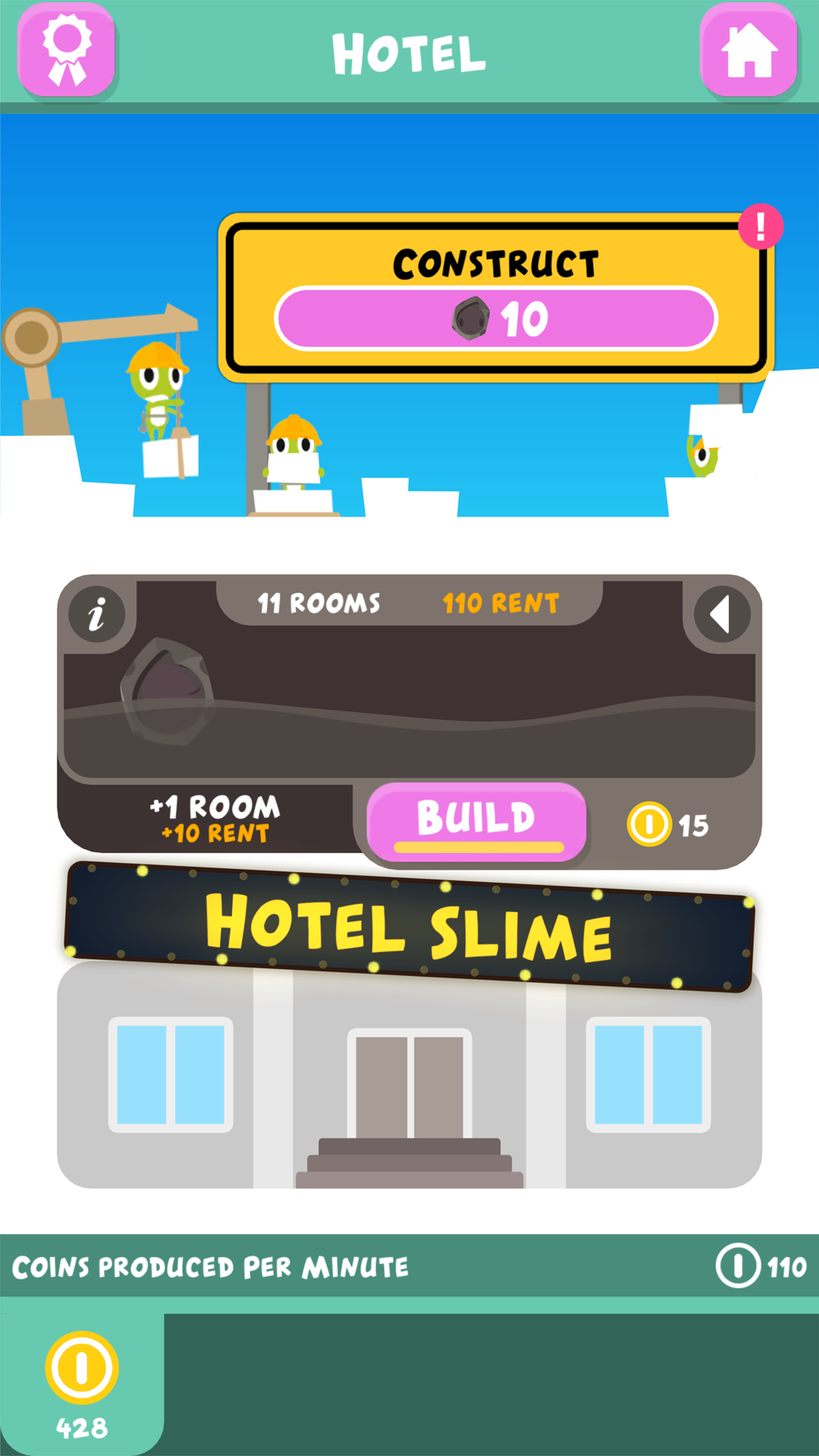 اسکرین شات 1 بازی Hotel Slime - Clicker Game