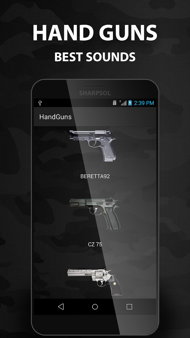 اسکرین شات 4 برنامه Real Gun Sounds