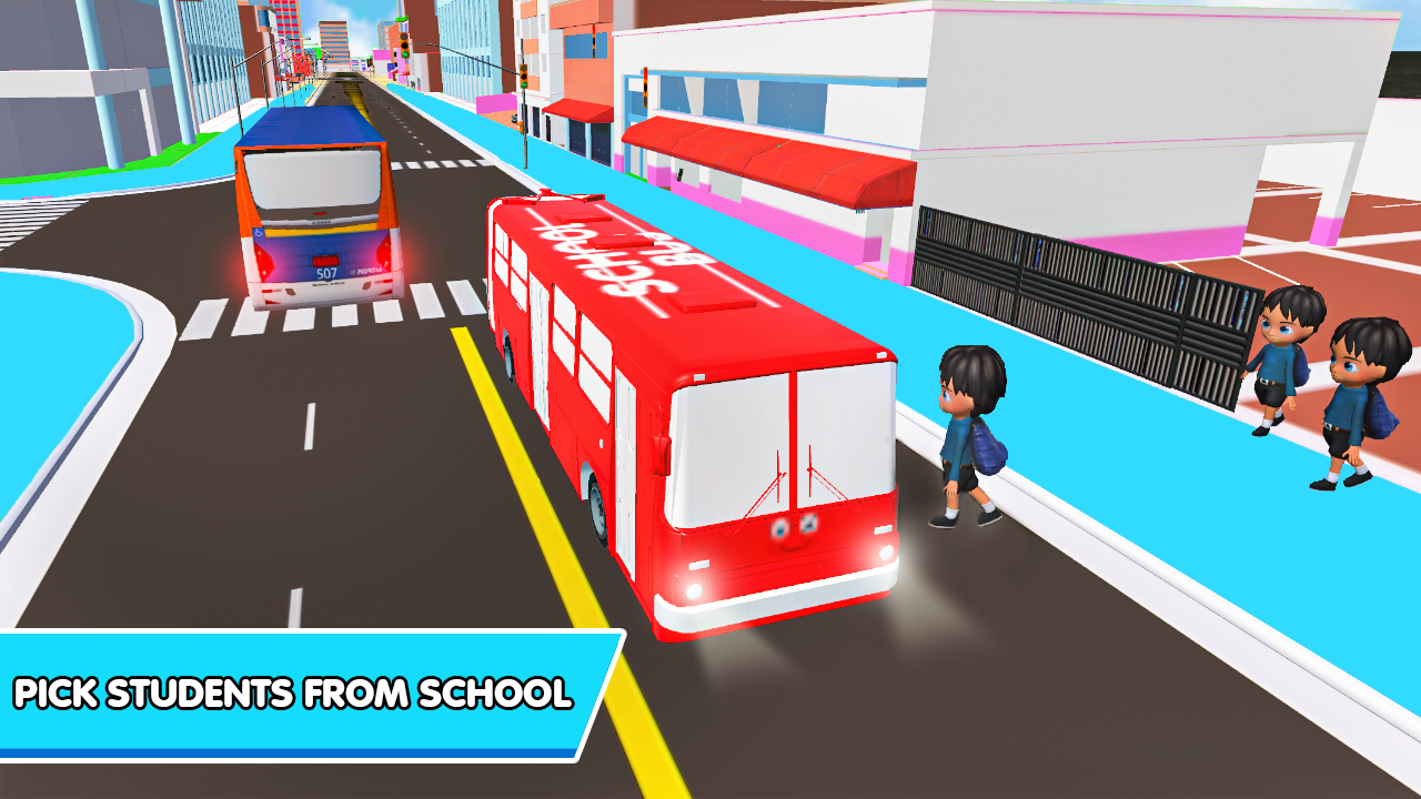 اسکرین شات 2 بازی School Bus Simulator Drive 3D