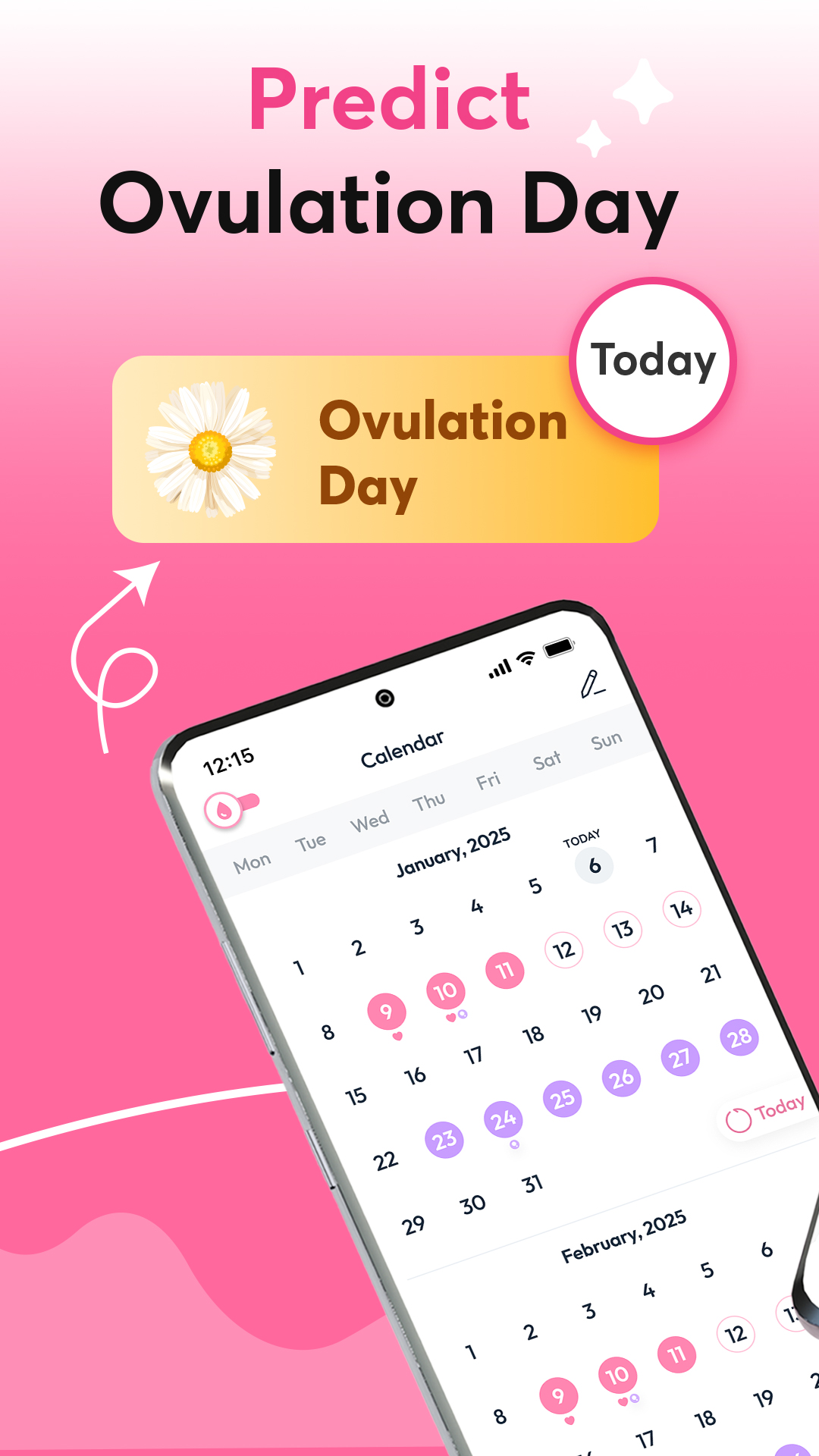 اسکرین شات 2 برنامه She Period & Pregnancy Tracker