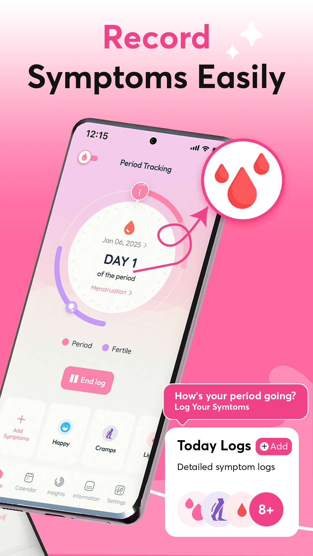 اسکرین شات 3 برنامه She Period & Pregnancy Tracker