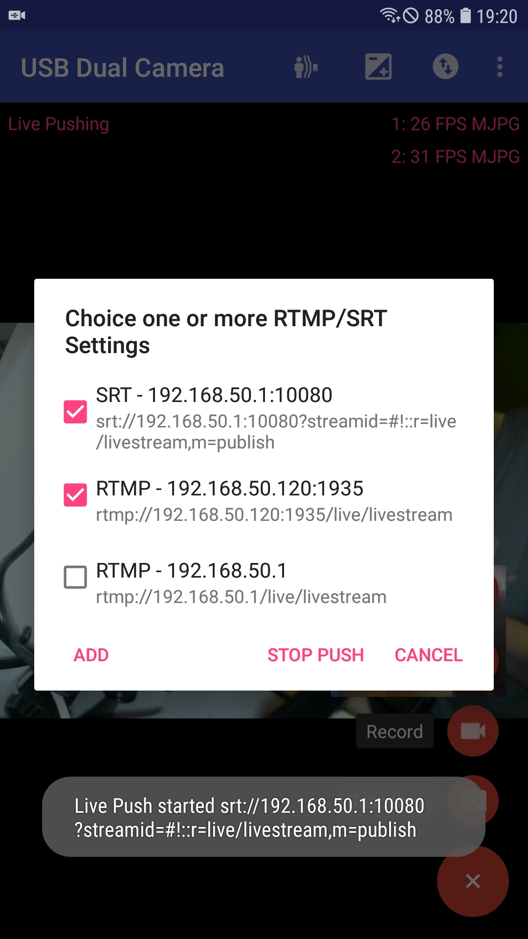 اسکرین شات 4 برنامه USB Dual Camera