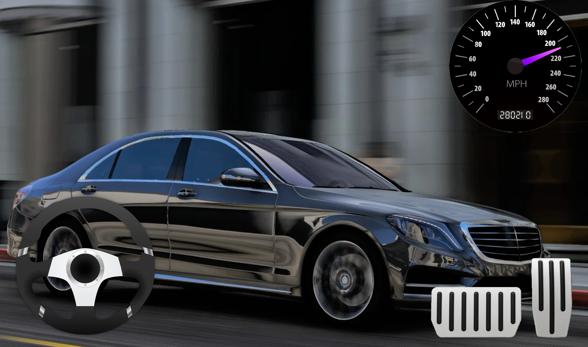 اسکرین شات 3 بازی Mers S Class Taxi Simulator