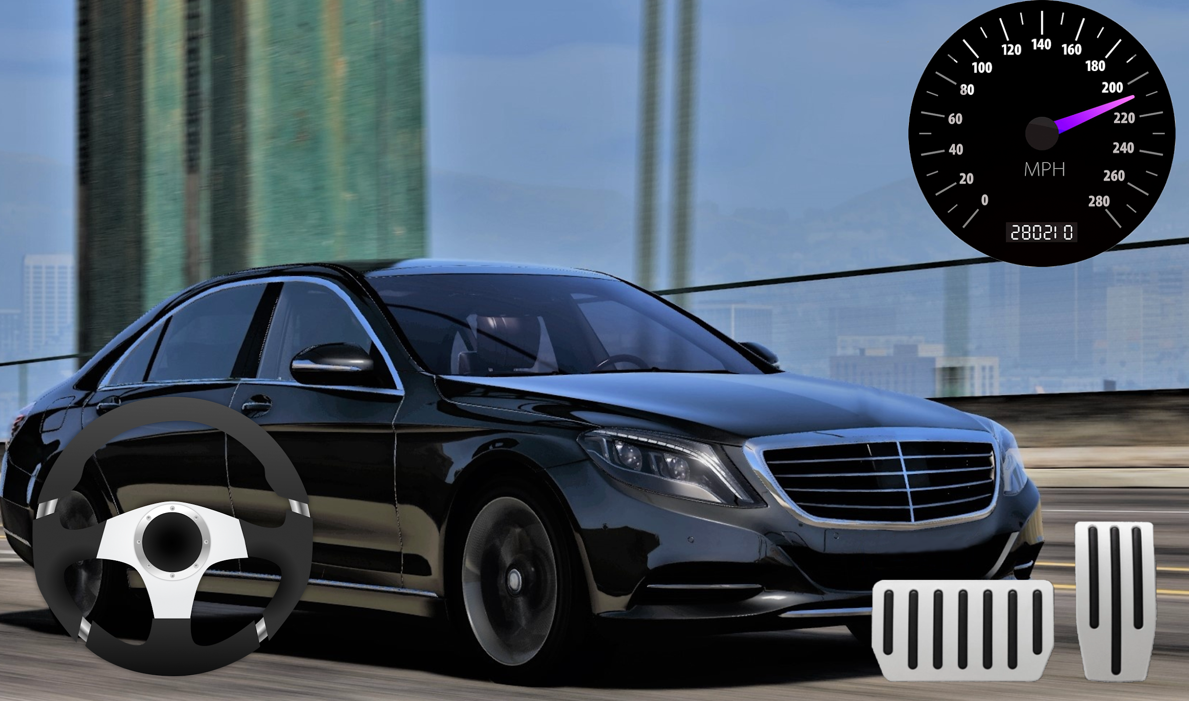 اسکرین شات 2 بازی Mers S Class Taxi Simulator