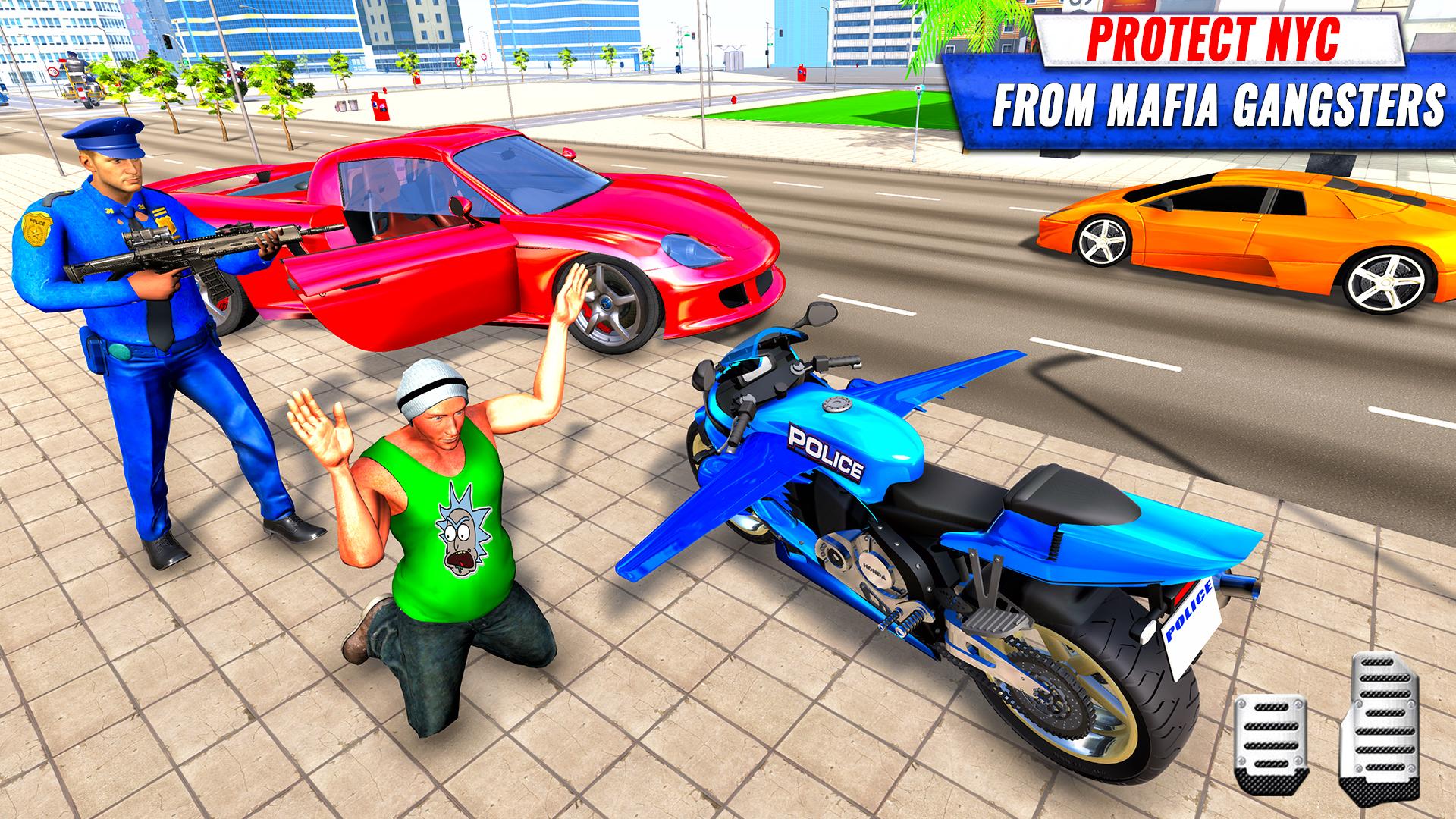 اسکرین شات 2 برنامه Police Motor Bike 3D Game 2023