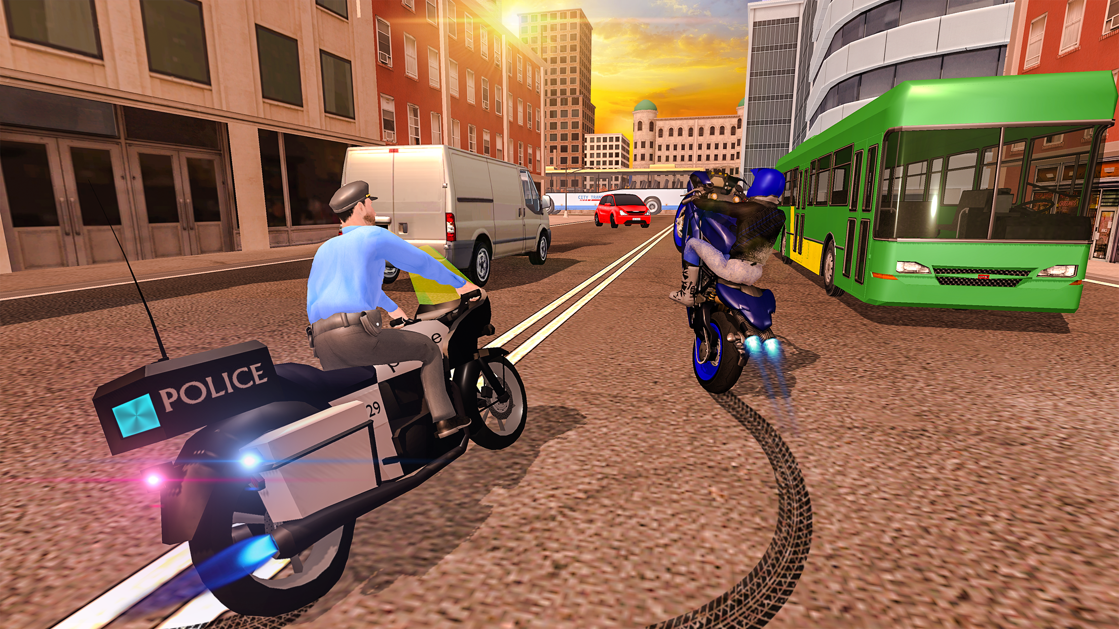 اسکرین شات 4 برنامه Police Motor Bike 3D Game 2023