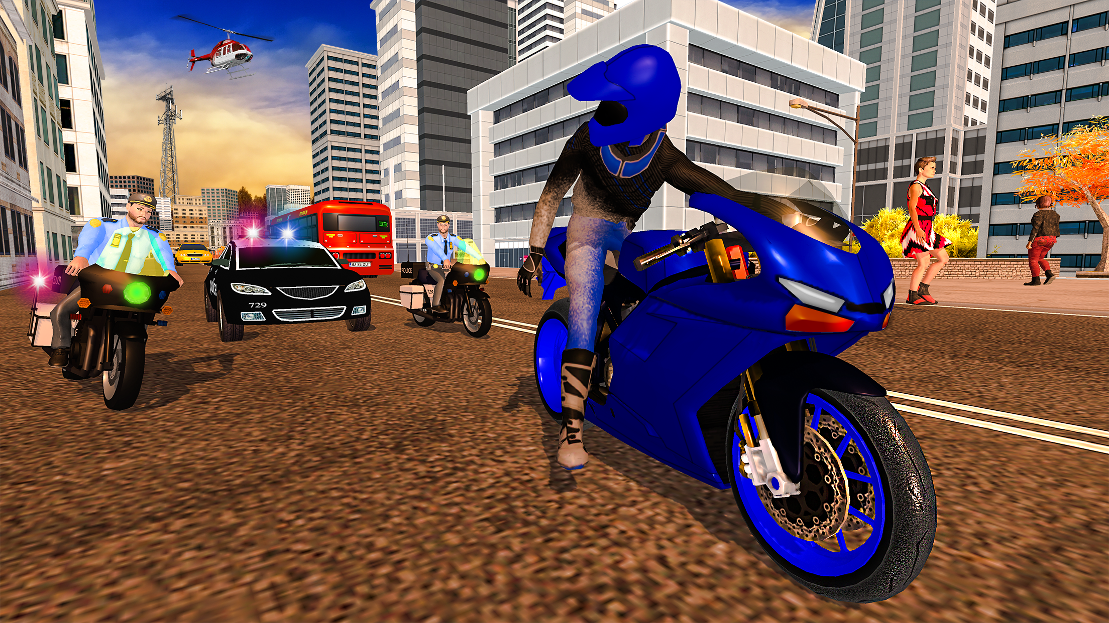 اسکرین شات 5 برنامه Police Motor Bike 3D Game 2023