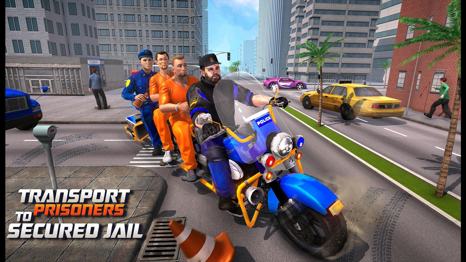 اسکرین شات 3 برنامه Police Motor Bike 3D Game 2023