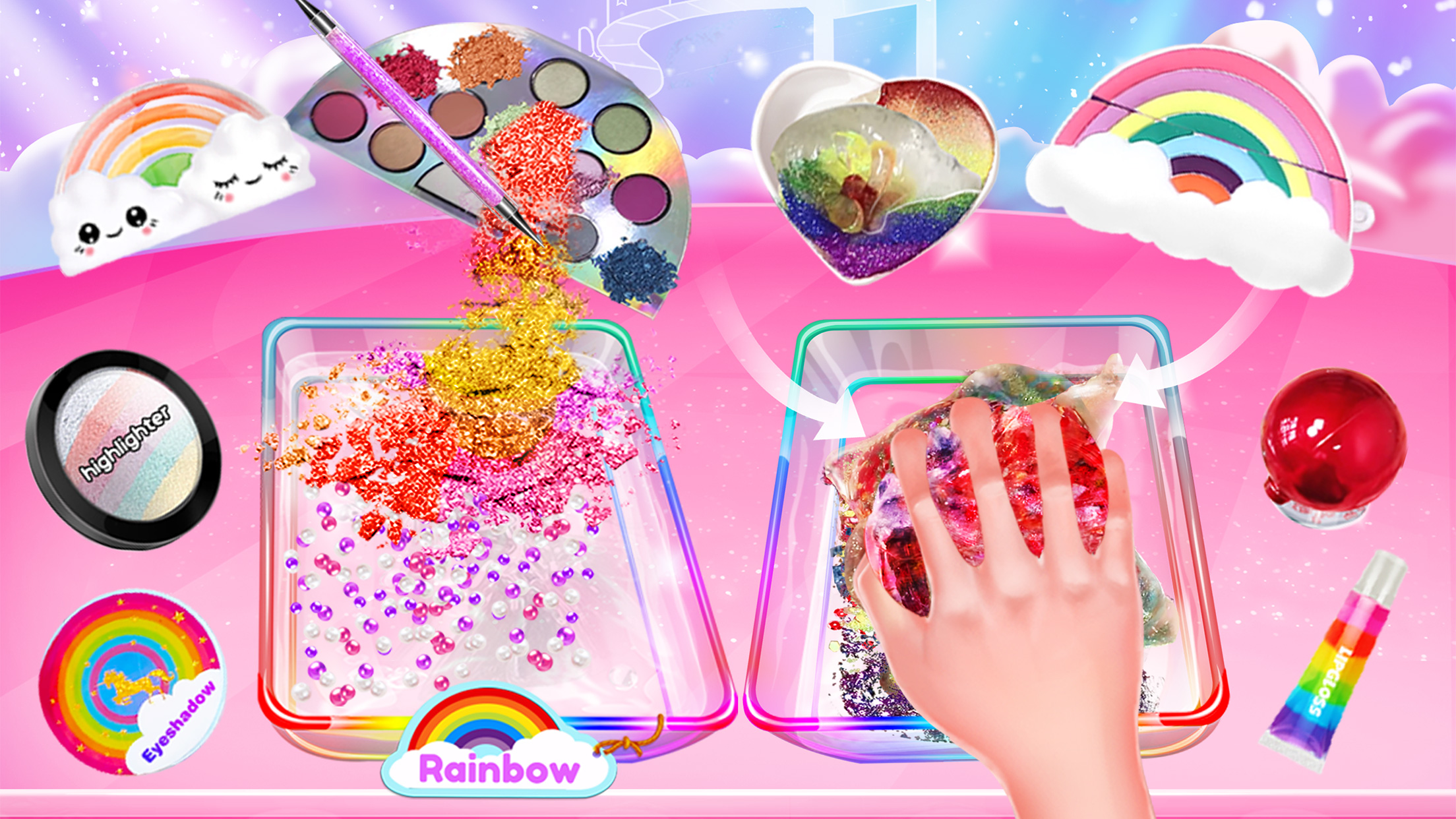 اسکرین شات 2 بازی Rainbow Slime Kit