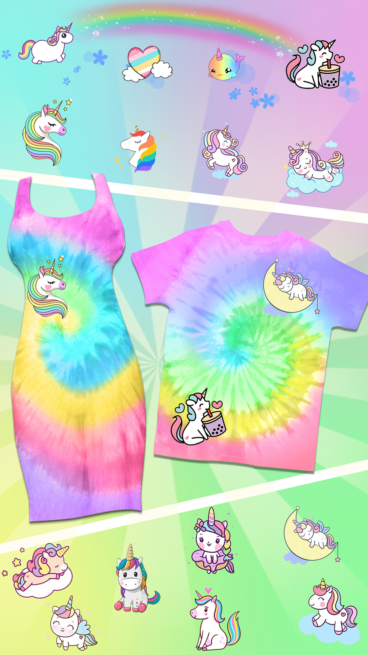 اسکرین شات 4 بازی Tie Dye: Unicorn Pattern