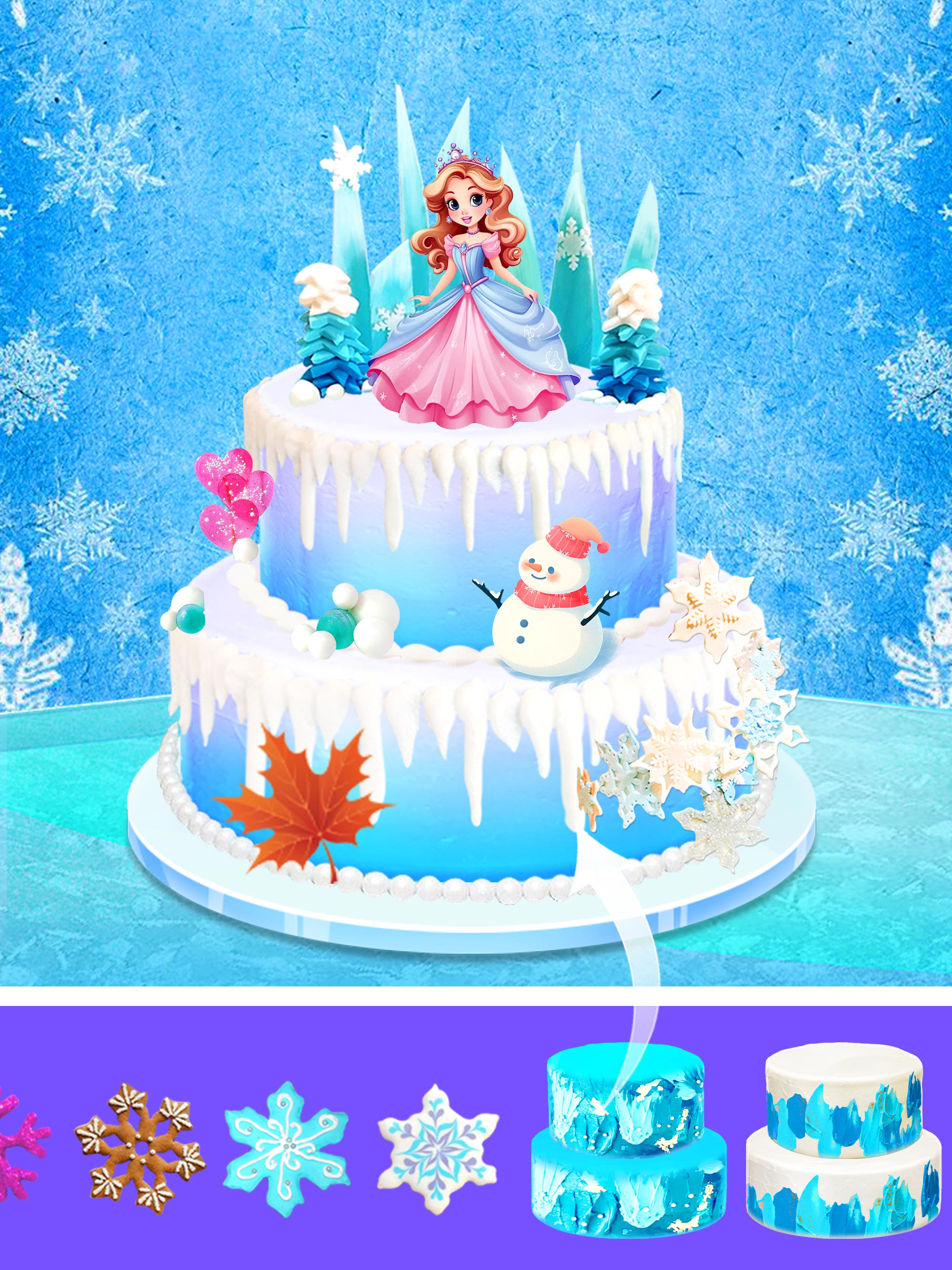 اسکرین شات 3 بازی Icy Princess & Prince Cake