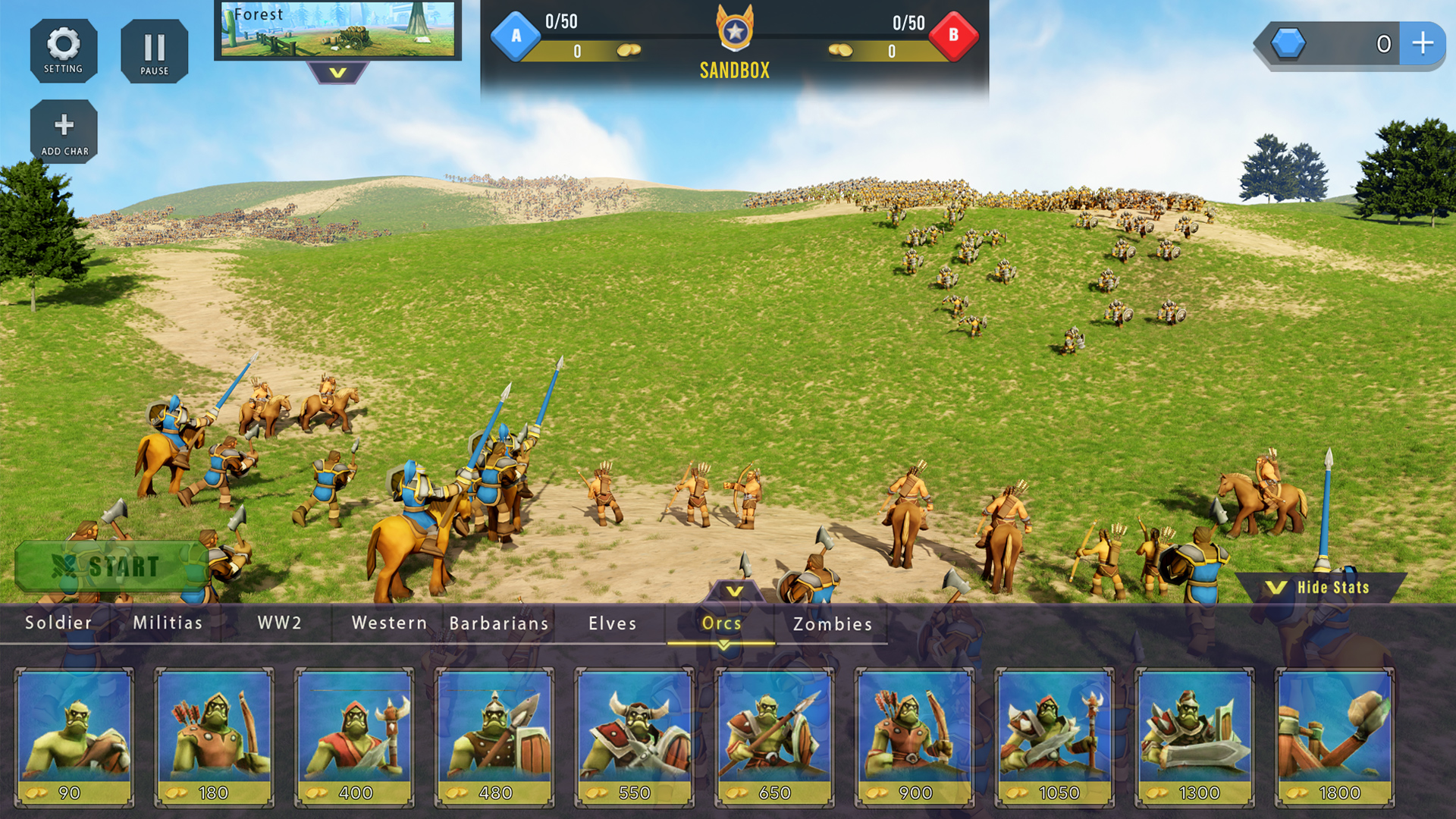 اسکرین شات 3 بازی Epic War Simulator Battle Game