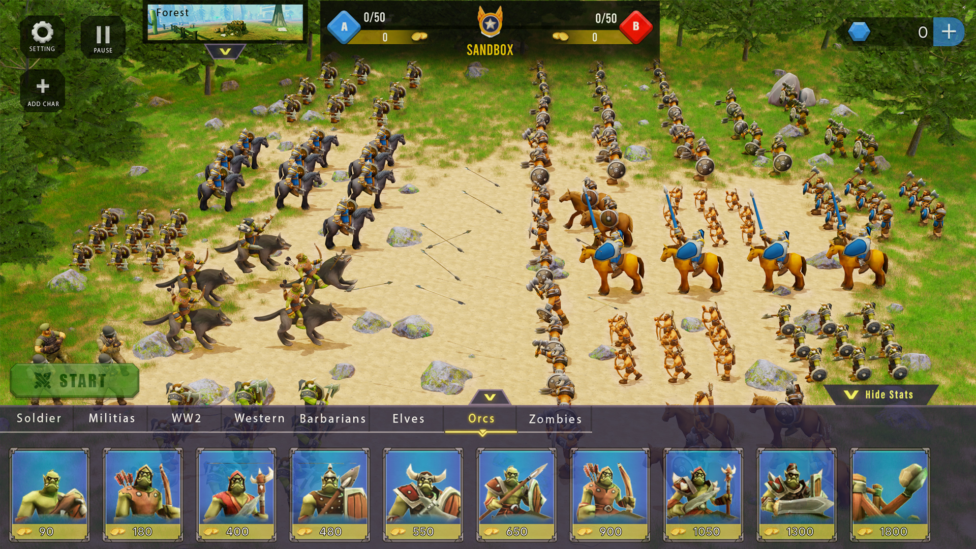 اسکرین شات 2 بازی Epic War Simulator Battle Game